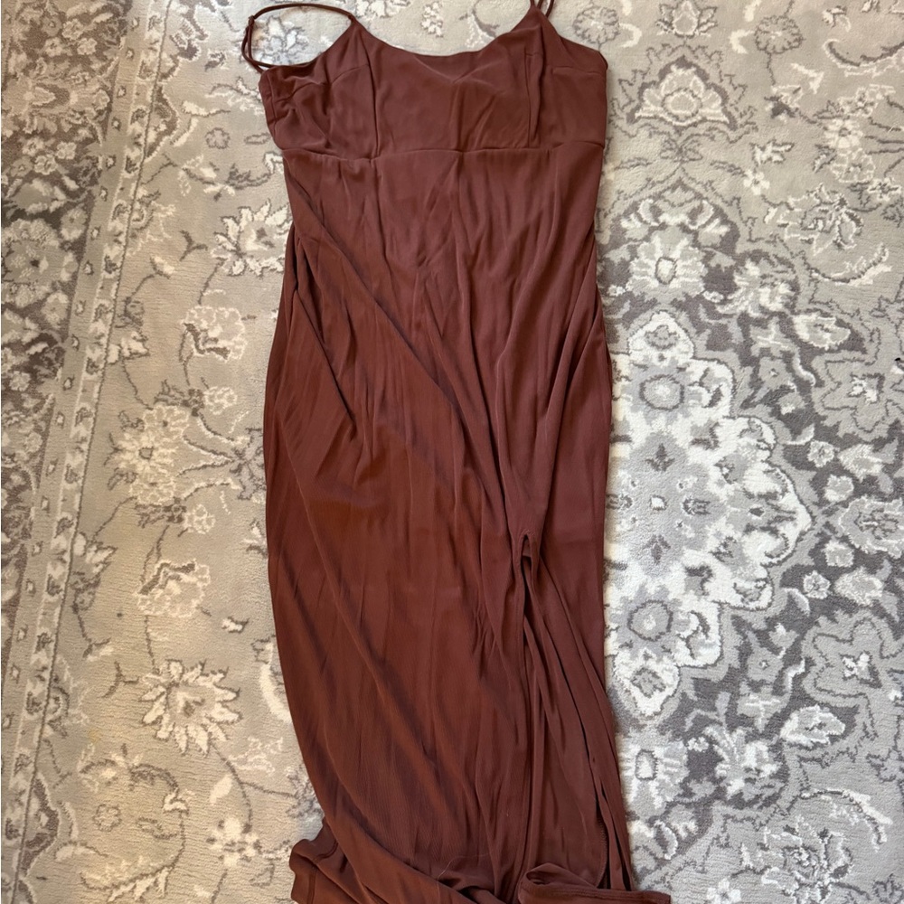 wild fable Rust-Brown Slip Maxi Dress